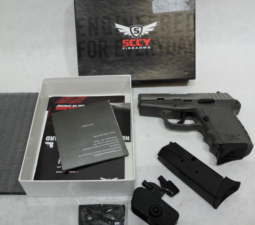 SCCY CPX-2 TTSG 9mm Stainless on Sniper Grey, 10+1 -img-0