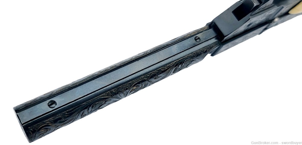Custom Engraved HIGH STANDARD SUPERMATIC .22 Target Pistol -img-38