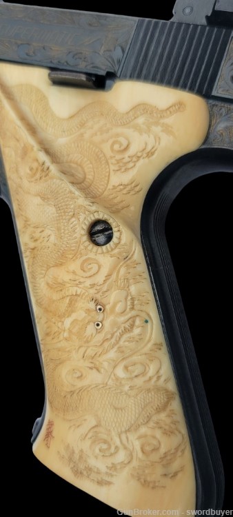 Custom Engraved HIGH STANDARD SUPERMATIC .22 Target Pistol -img-6
