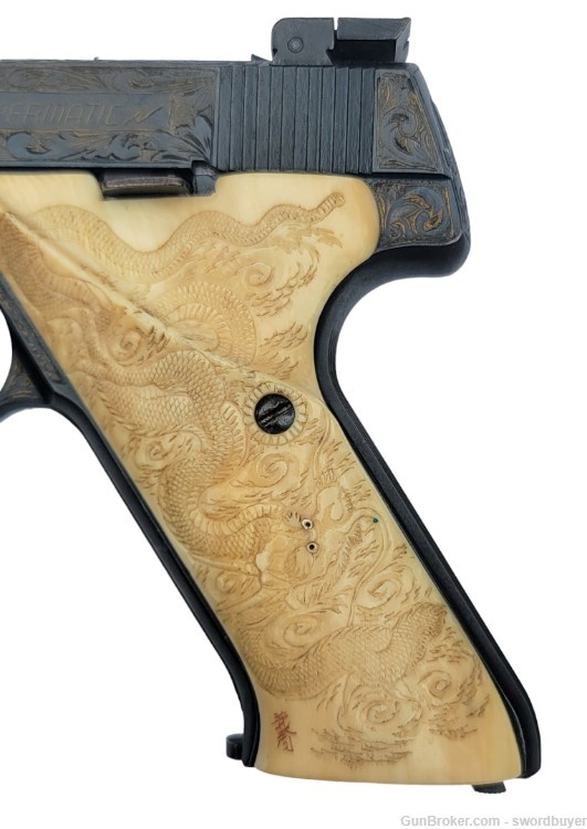 Custom Engraved HIGH STANDARD SUPERMATIC .22 Target Pistol -img-25
