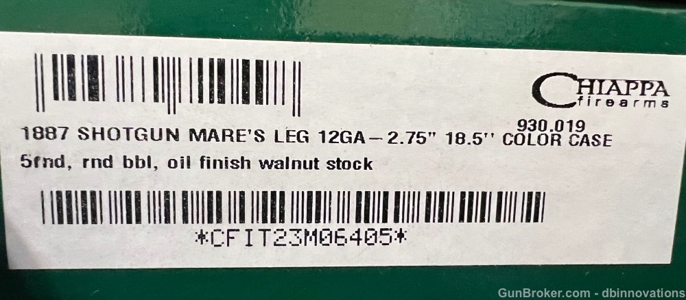 Chiappa 1887 MARES LEG 12 ga 930.019 Color Case NEW 930.019-img-8