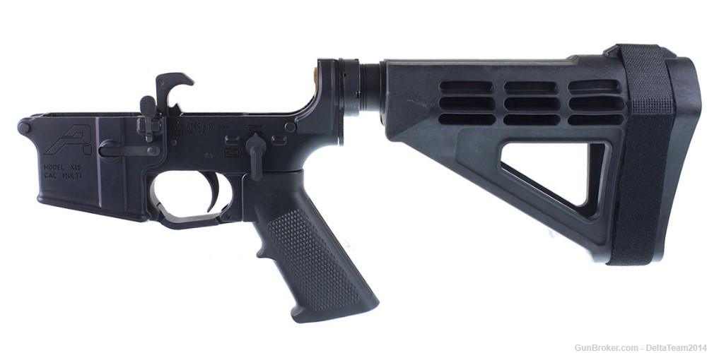 Aero Precision X15 AR15 Lower Build Kit | SBM4 Pistol Brace | Assembled-img-2
