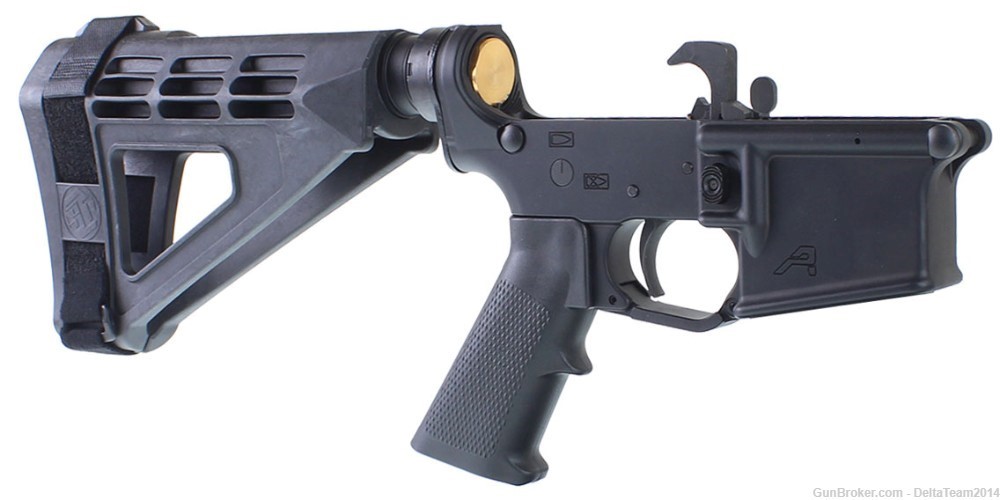 Aero Precision X15 AR15 Lower Build Kit | SBM4 Pistol Brace | Assembled-img-1