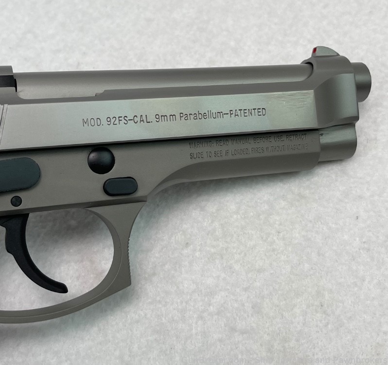 Beretta 92fs 9mm semi auto pistol stainless -img-4