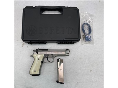 Beretta 92fs 9mm semi auto pistol stainless 
