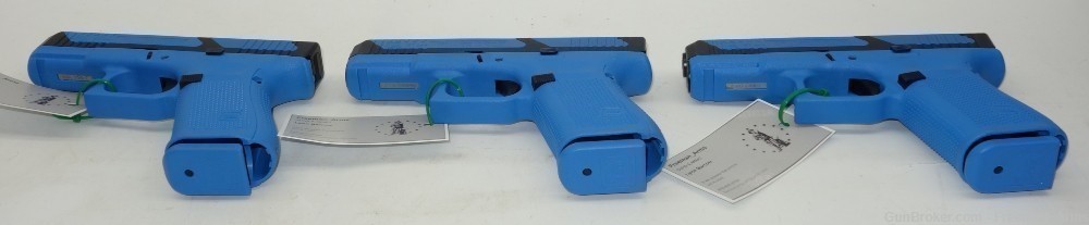 3) Glock Model 19T GEN 5 Blue Trainers-Consec Serials-Sim 9MM-NEW IN BOX-img-3