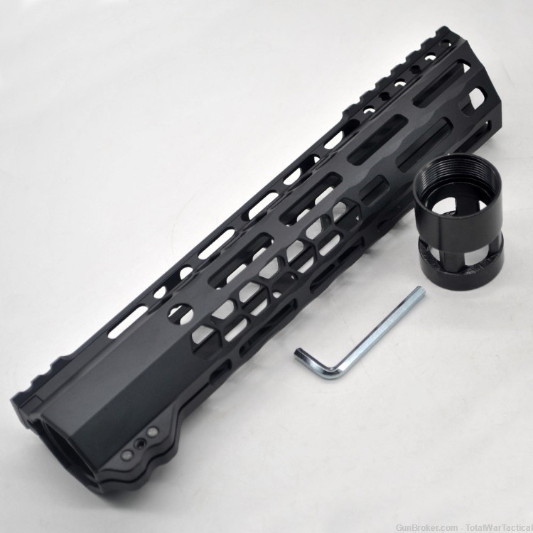 10" AR AR15 Slim Clamp Split Top Slanted M-LOK MLOK Free Float Handguard-img-1