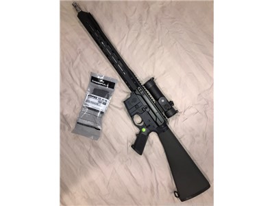 AR15 16" Odin Ultralite Stainless barrel, Truglo red dot, left side charge