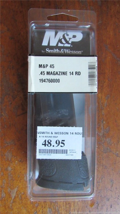 Smith & Wesson S&W M&P 45 ACP 14-Rd  black Factory Magazine w/ Base pad-img-1