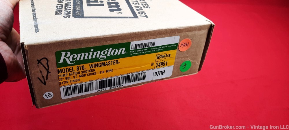 Remington 870 Wingmaster .410 with 25" vent rib fixed Modified barrel NOS!-img-5