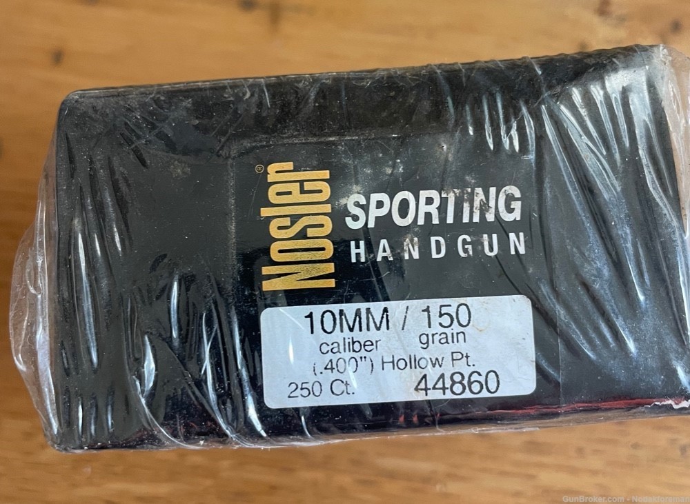 Nosler Sporting Handgun 10mm 40 .400" 150 Gr JHP (250)-img-0
