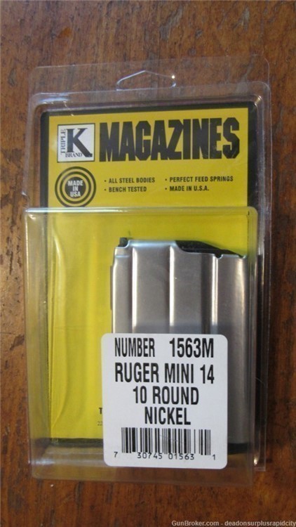 RUGER MINI 14 10 RD NICKEL magazine no cc fee  $5.50 shipping NEW 223 -img-0