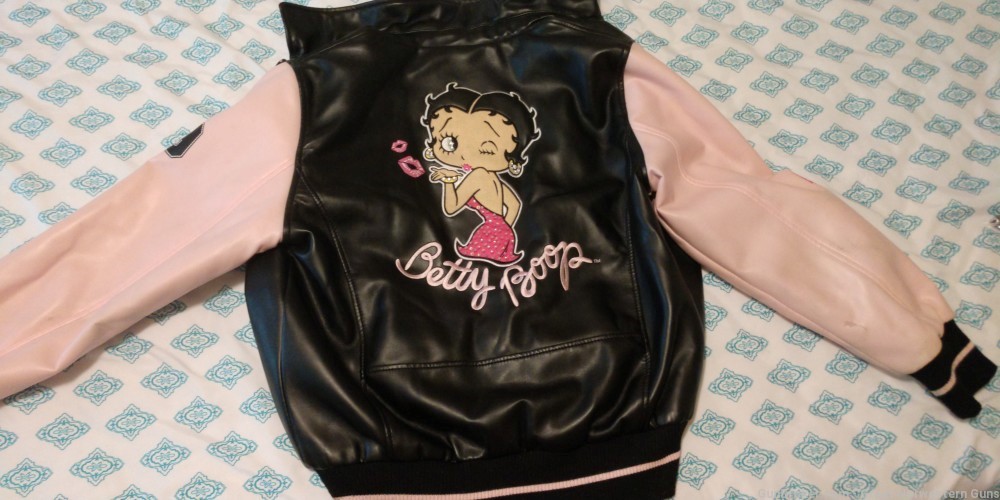 VERY collectible "leather" Betty Boop jacket size M shipping FREE w/buy now-img-0