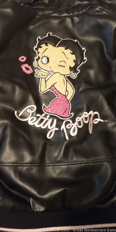 VERY collectible "leather" Betty Boop jacket size M shipping FREE w/buy now-img-2