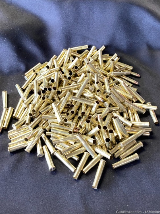 258 pieces of 22 Hornet brass. Rem and Win head stamps. Once fired.-img-0