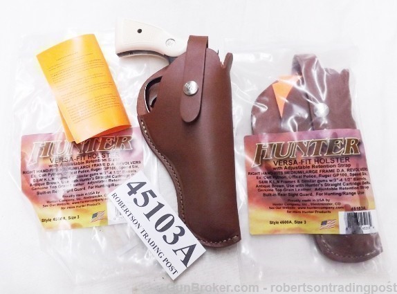 Hunter Versa Fit US Leather Holster 4" Revolver 45-img-10