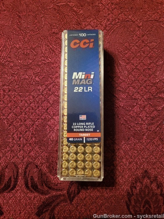 CCi Mini Mag 22 Long Rifle Copper Plated Round Nose 100 rounds NEW-img-0