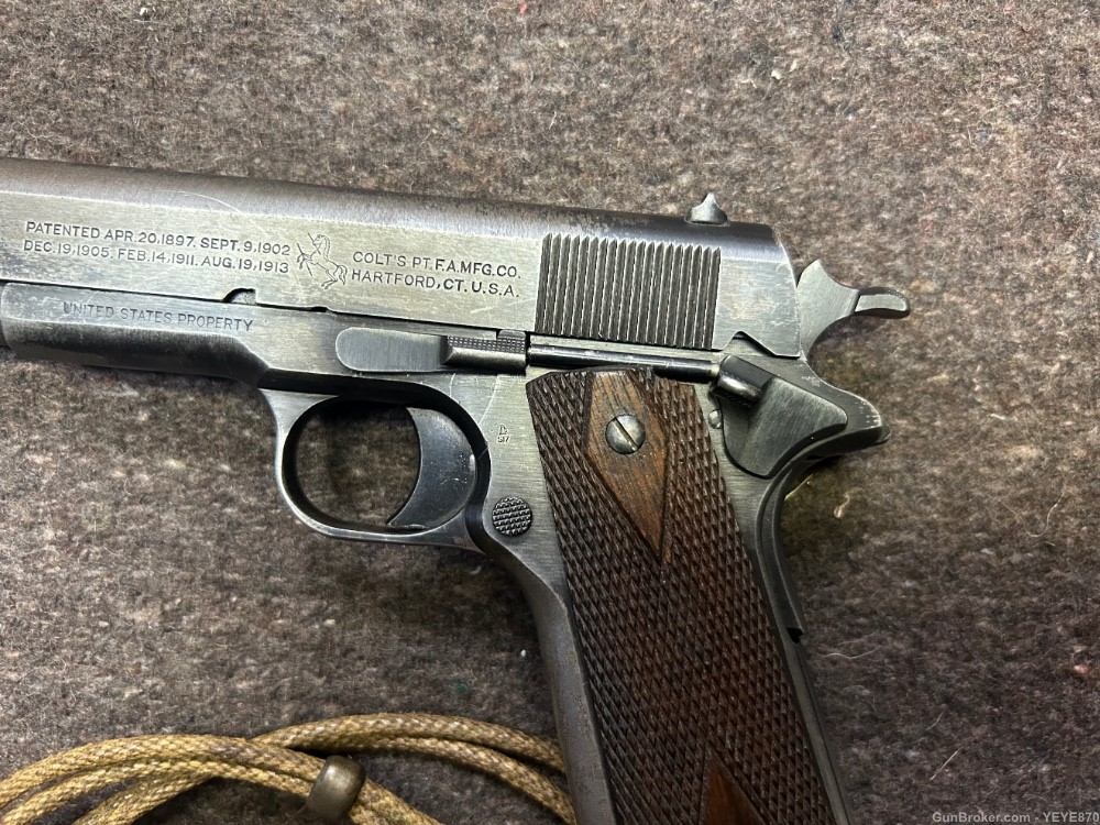 Original untouched WW1 Colt Model 1911 “Black Army” 1918 dated -img-3