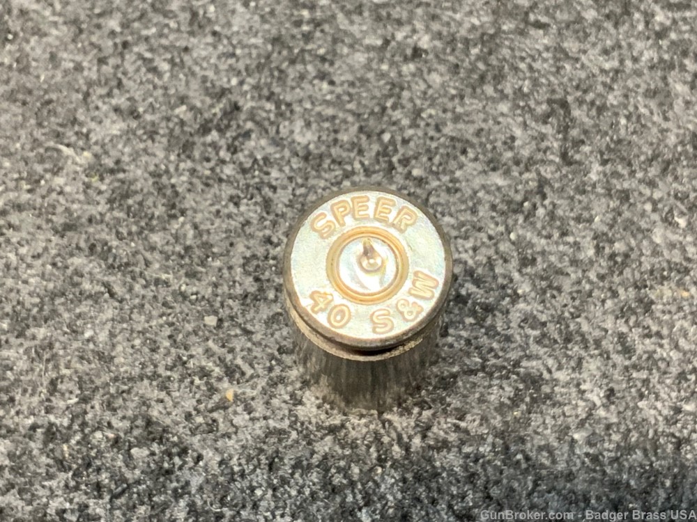 40S&W Brass,1000 OnceFired,Polished/Washed,Matching Nickel Speer Head-stamp-img-5