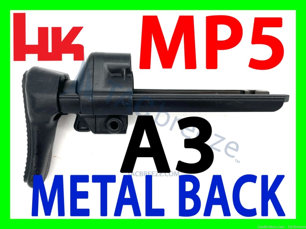 RARE HIGHLY SOUGHT METAL BACK HK MP5 A3 STOCK COLLAPSIBLE SP5 MP5 SP5 A3 -img-0