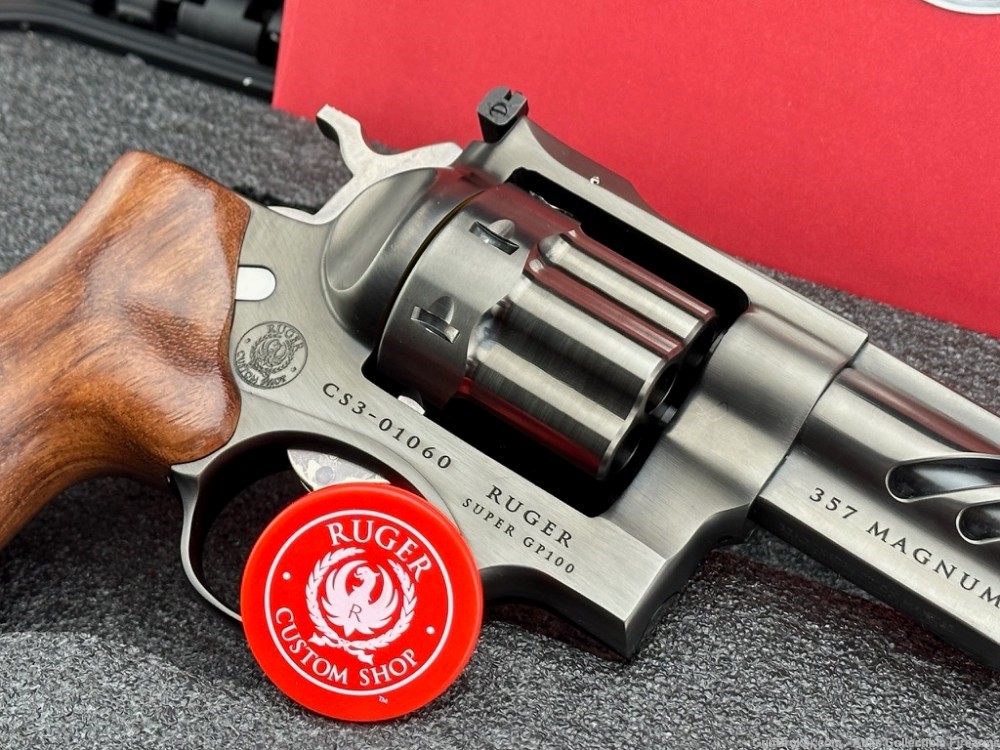 Scarce Ruger Super GP100 Custom Shop 5.5" 357 Magnum *FACTORY DLC BLACK*-img-3