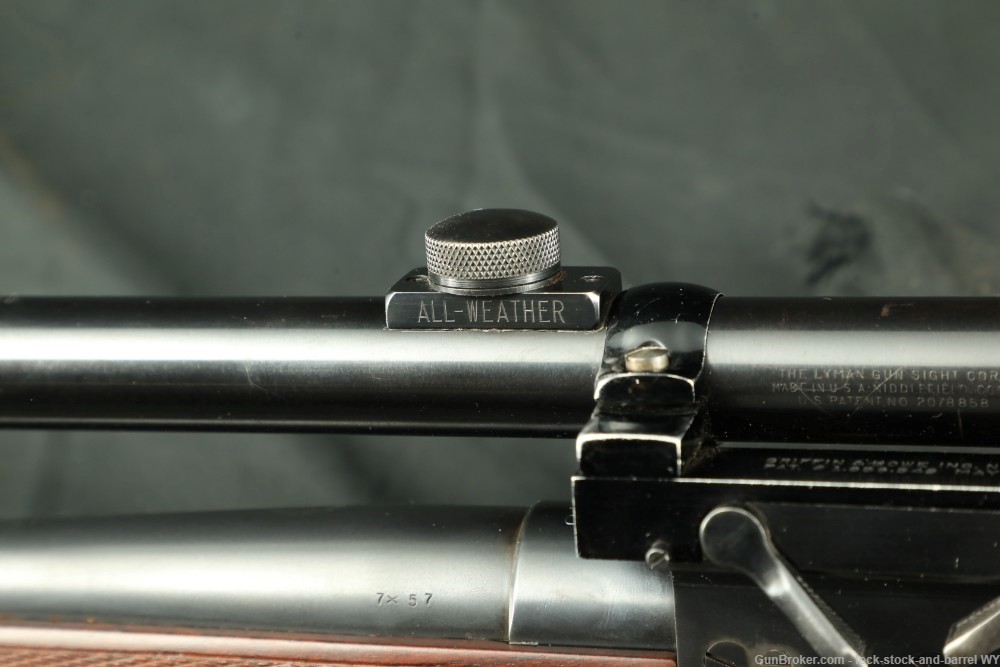 Springfield M1903 7mm Mauser Bolt Action Rifle Sporterized C&R Lyman Scope-img-29