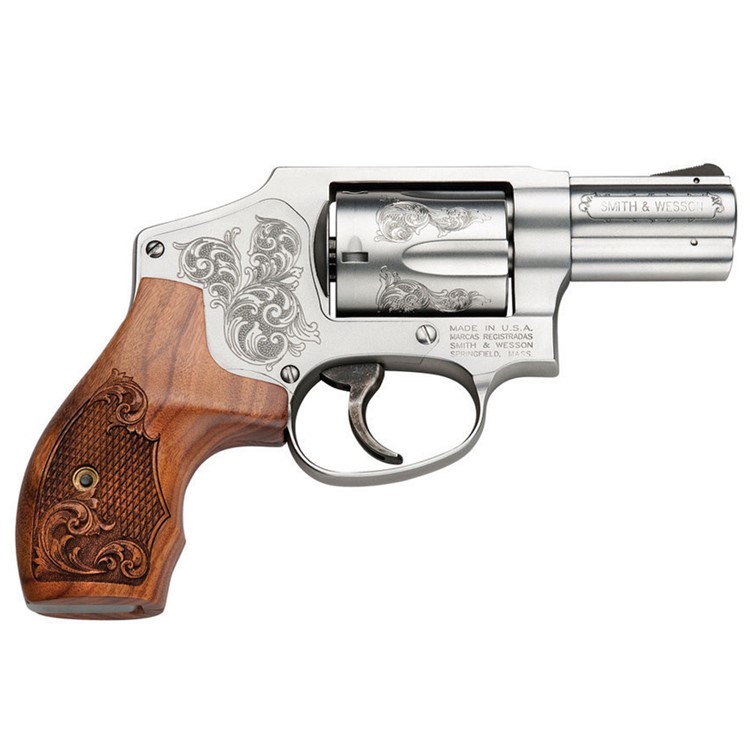 S&W 640 357 Mag,38 Special +P 2.1in 5rd Matte Silver Revolver w/Engraving-img-2