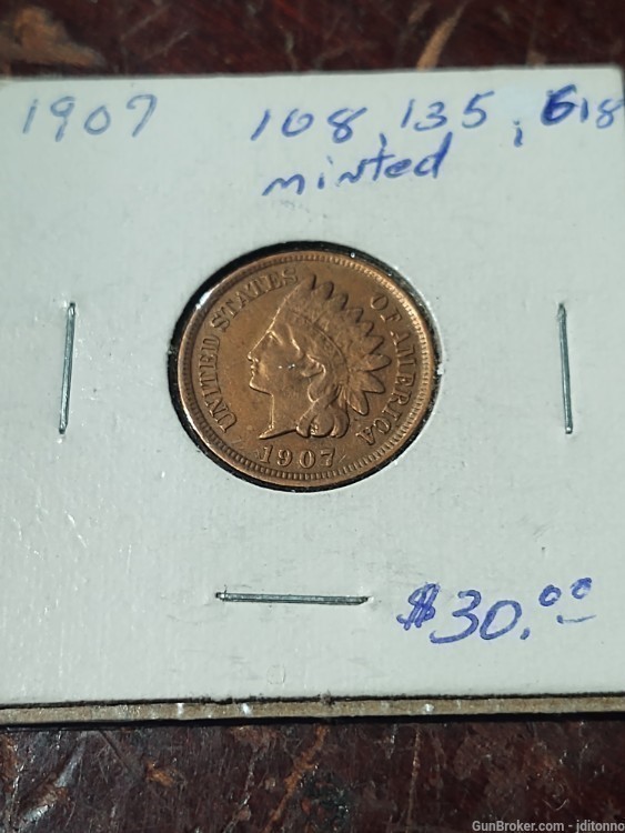 Indian head cent 1907 -img-0