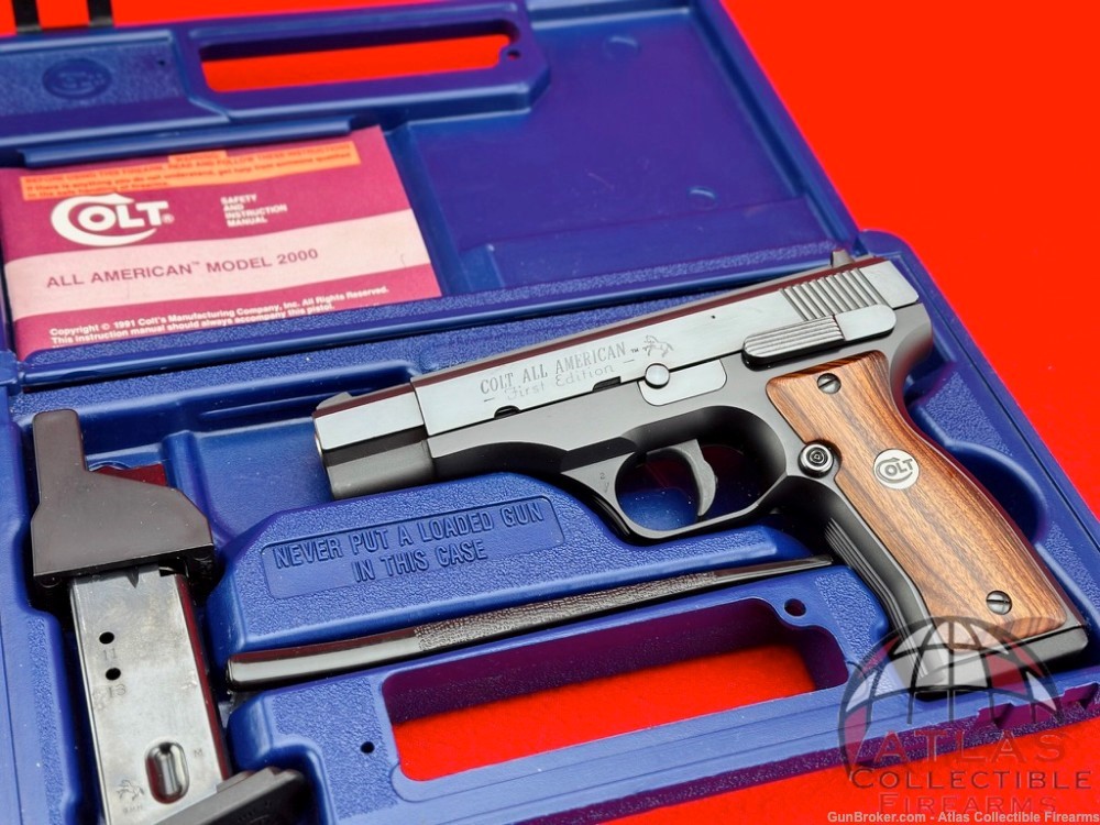 Rarely Seen 1992 Colt All American 9mm Blue *RARE FIRST EDITION* Collector!-img-0