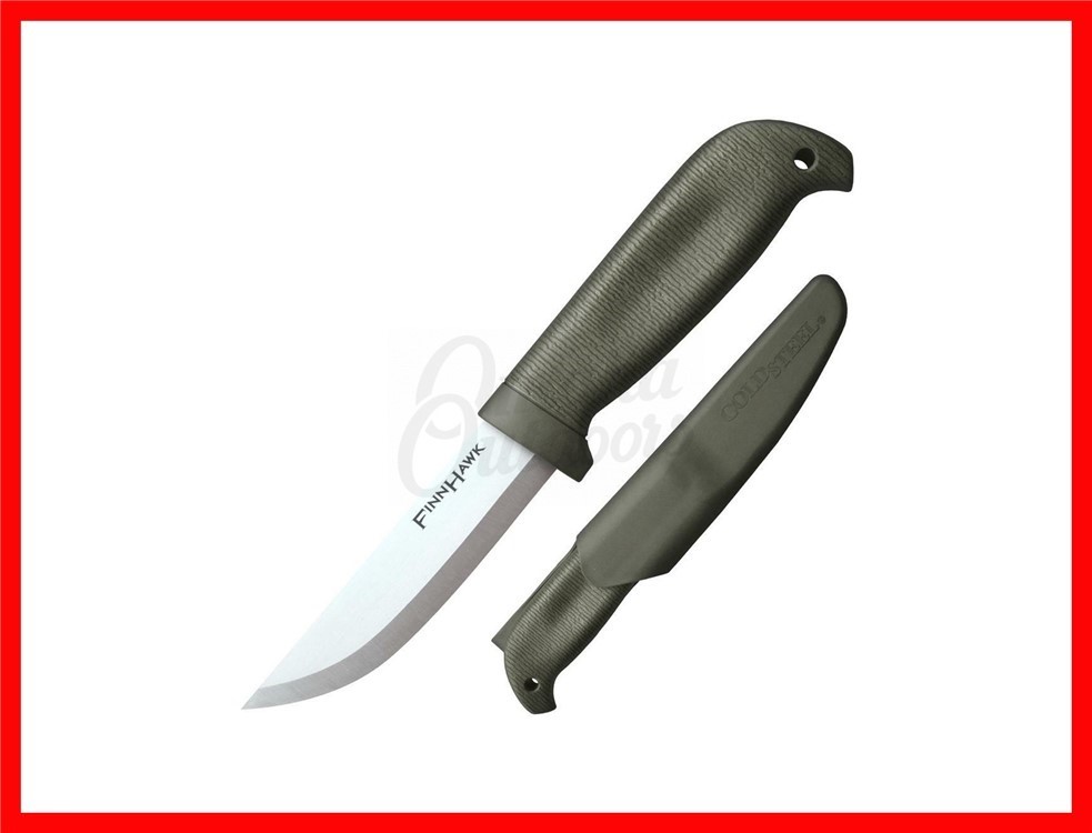 Cold Steel Finn Hawk Knife 4" Blade OD Green Handle 20NPK-img-0