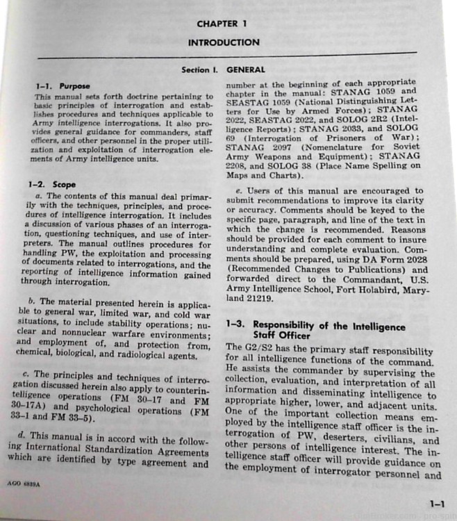 FM 30-15 Intelligence Interrogation, Dept of the U.S. Army, Paperback 1969 -img-2