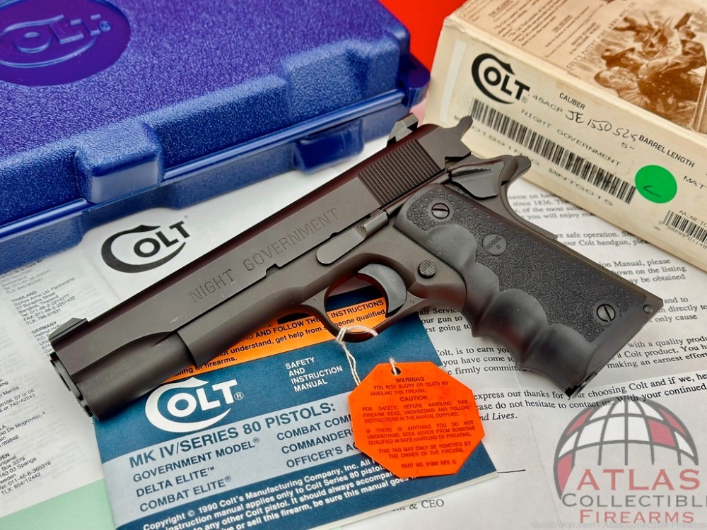 SUPER RARE 1993 COLT "NIGHT GOVERNMENT" 45ACP MATTE |* #15 OF 300 *| NIB!-img-0