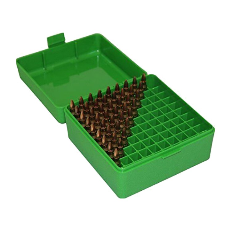 MTM Flip-Top 223 204 Ruger 6x47 100 Round Green Ammo Box (RS-100-10)-img-3