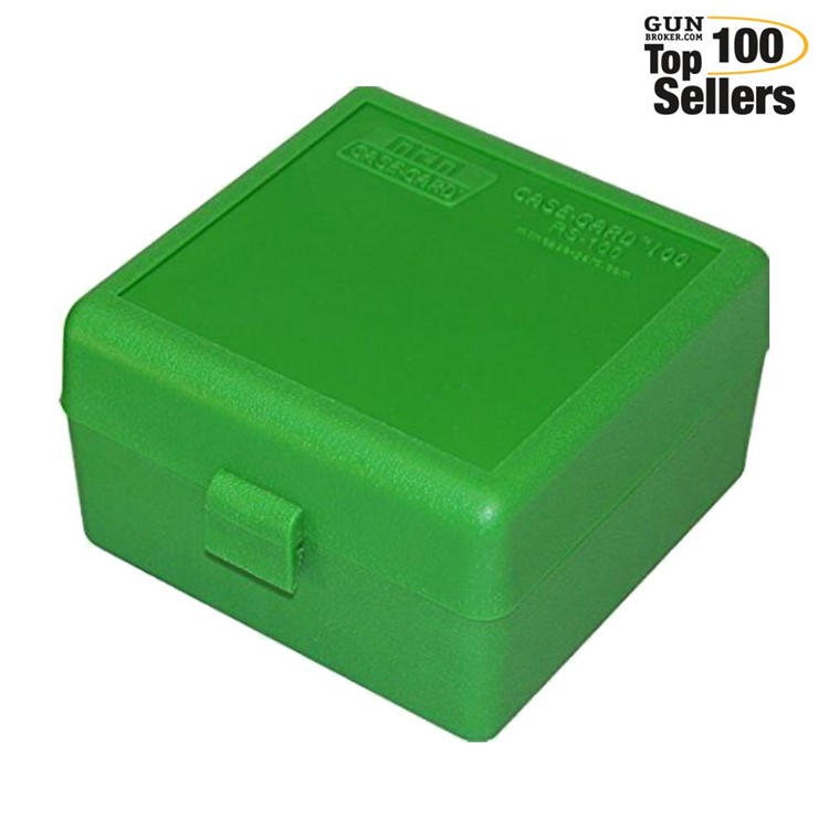MTM Flip-Top 223 204 Ruger 6x47 100 Round Green Ammo Box (RS-100-10)-img-0