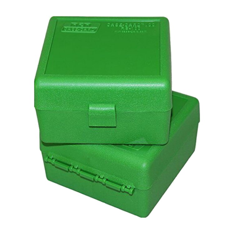 MTM Flip-Top 223 204 Ruger 6x47 100 Round Green Ammo Box (RS-100-10)-img-2