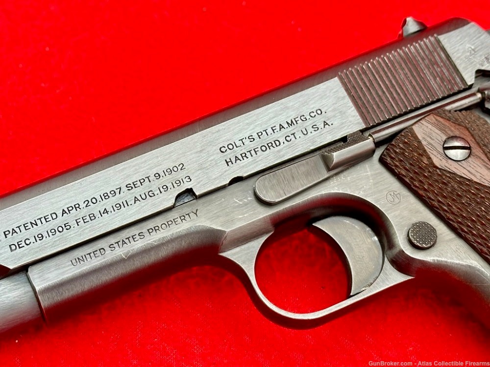 Very High Condition WWI 1918 Colt M1911 US Army 45ACP *ALL ORIGINAL - 98%+*-img-3