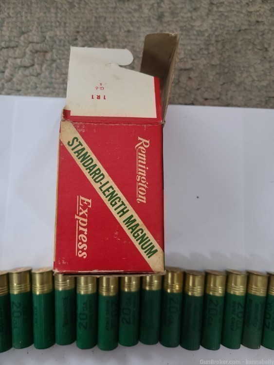 Vintage FULL BOX Remington Kleanbore 20 gauge MAGNUM Shotgun Shells-img-8