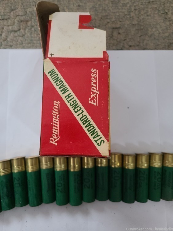 Vintage FULL BOX Remington Kleanbore 20 gauge MAGNUM Shotgun Shells-img-7