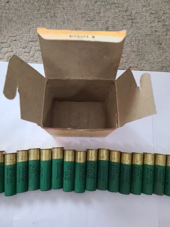 Vintage FULL BOX Remington Kleanbore 20 gauge MAGNUM Shotgun Shells-img-3