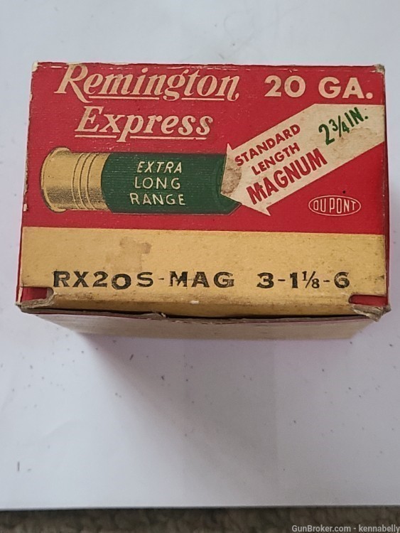 Vintage FULL BOX Remington Kleanbore 20 gauge MAGNUM Shotgun Shells-img-18