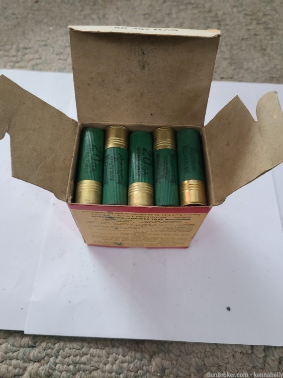 Vintage FULL BOX Remington Kleanbore 20 gauge MAGNUM Shotgun Shells-img-16