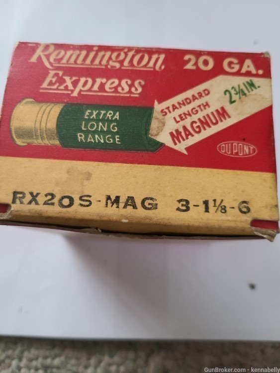 Vintage FULL BOX Remington Kleanbore 20 gauge MAGNUM Shotgun Shells-img-17