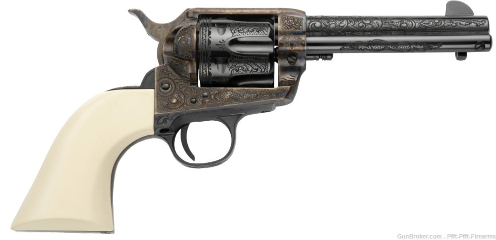 Pietta 1873 Del Rio Deluxe 45 Colt Engraved Revolver-img-0