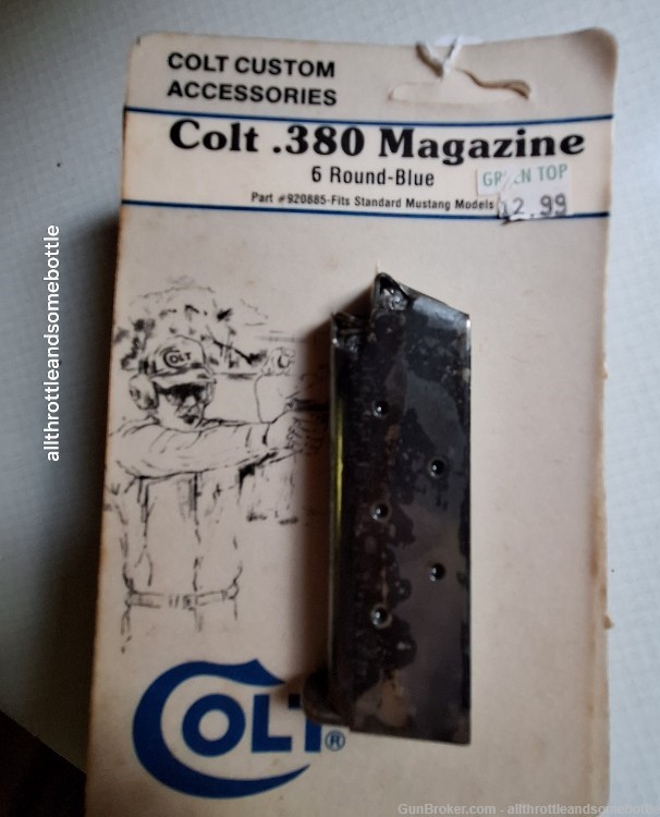 (4) Colt Mustang .380ACP 6 Round Blue Magazines new in colt packaging-img-3
