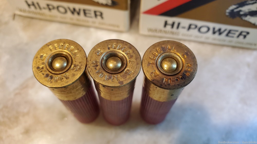 28 Gauge Federal Hi-Power shells 72 count #8 2-3/4" 3/4oz  -img-2