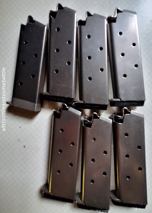 (7) Colt Mustang .380ACP 6 Round Stainless Magazines-img-0