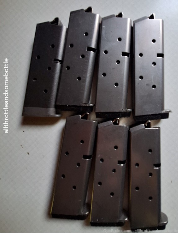 (7) Colt Mustang .380ACP 6 Round Stainless Magazines-img-1