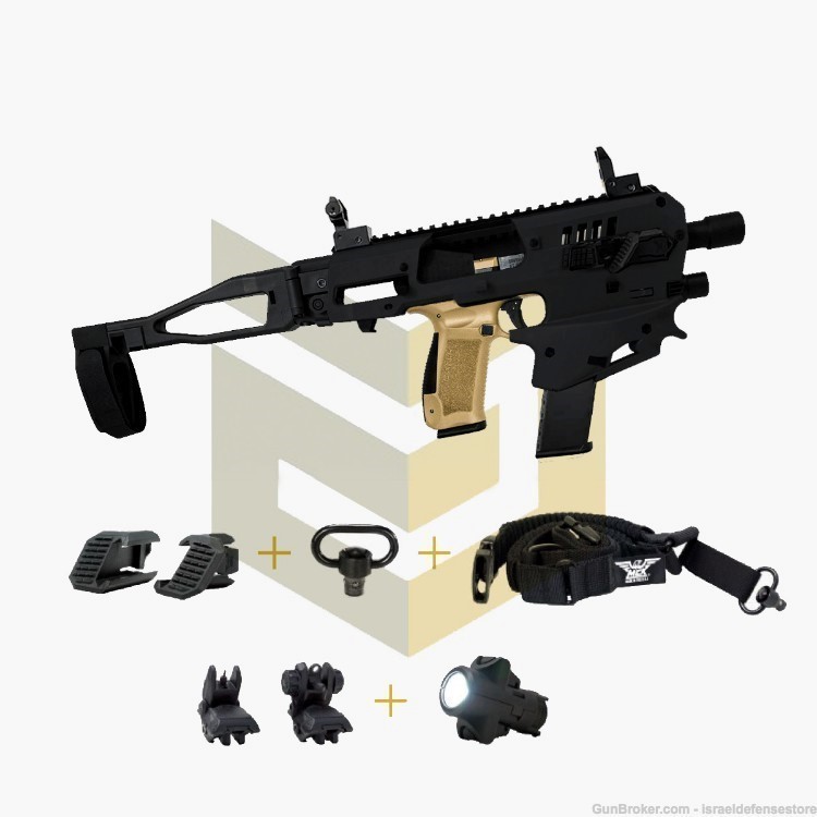 Advanced CANIK TP9 MCK Micro Roni Conversion Kit Stabilizing Brace Black-img-0