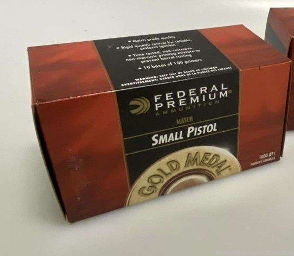 FEDERAL Small Pistol Match Primers Box of 1000 Primers No.GM100M-img-0