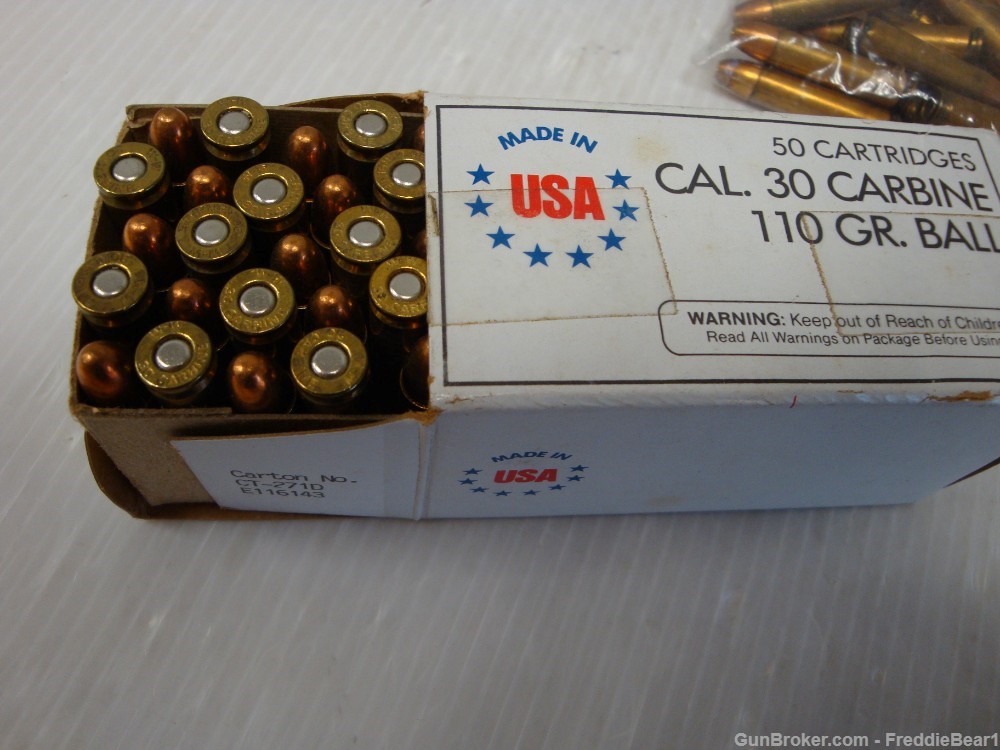 Lot Of 192 Rounds Of 30 Carbine Ammo - Excellent Condition-img-4
